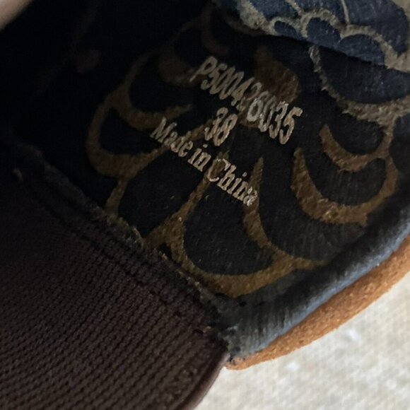 Fly London Leather Phil Camel Suede Mid Wedge Chelsea Ankle Boots Sz 7.5 -8 - Picture 11 of 13